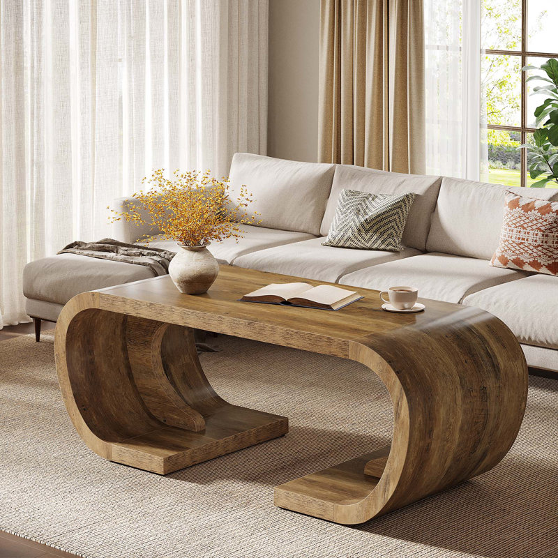 Table basse 47 po Farmhouse, conte de salon en bois