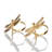Set of Gold Coloured Napkin Rings in Dragon Fly Shape for Elegant Kitchen and Dinner Table Settings
