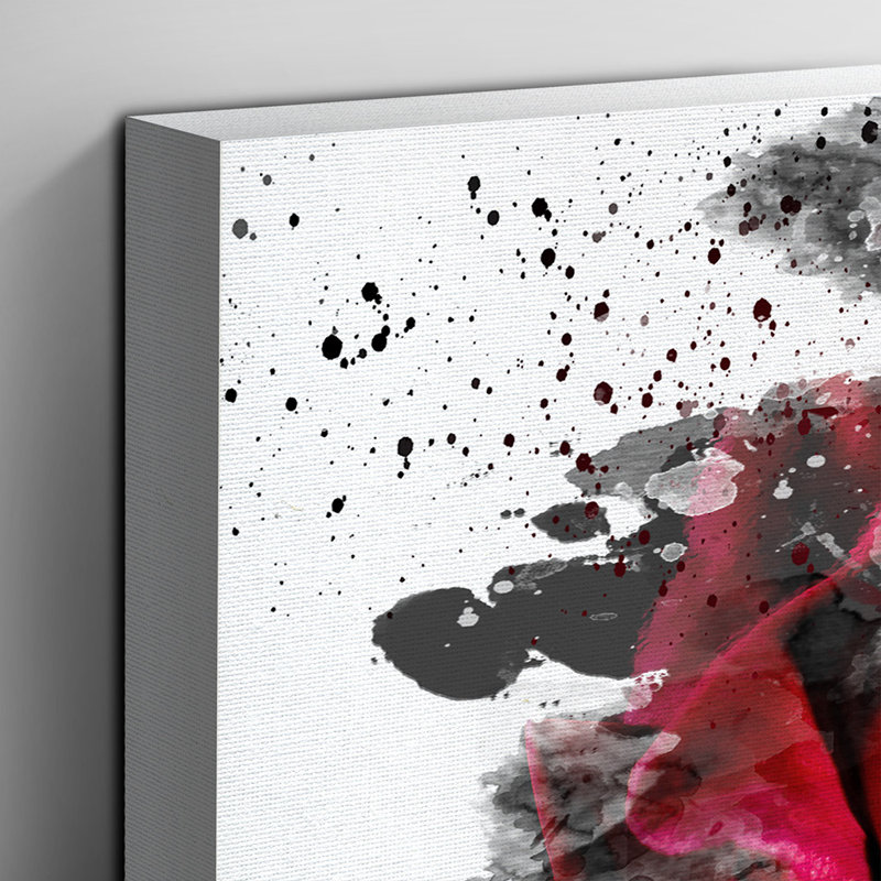 Flower Red Rose - Wall Art, 70cm H x 100cm W, Wrapped Canvas