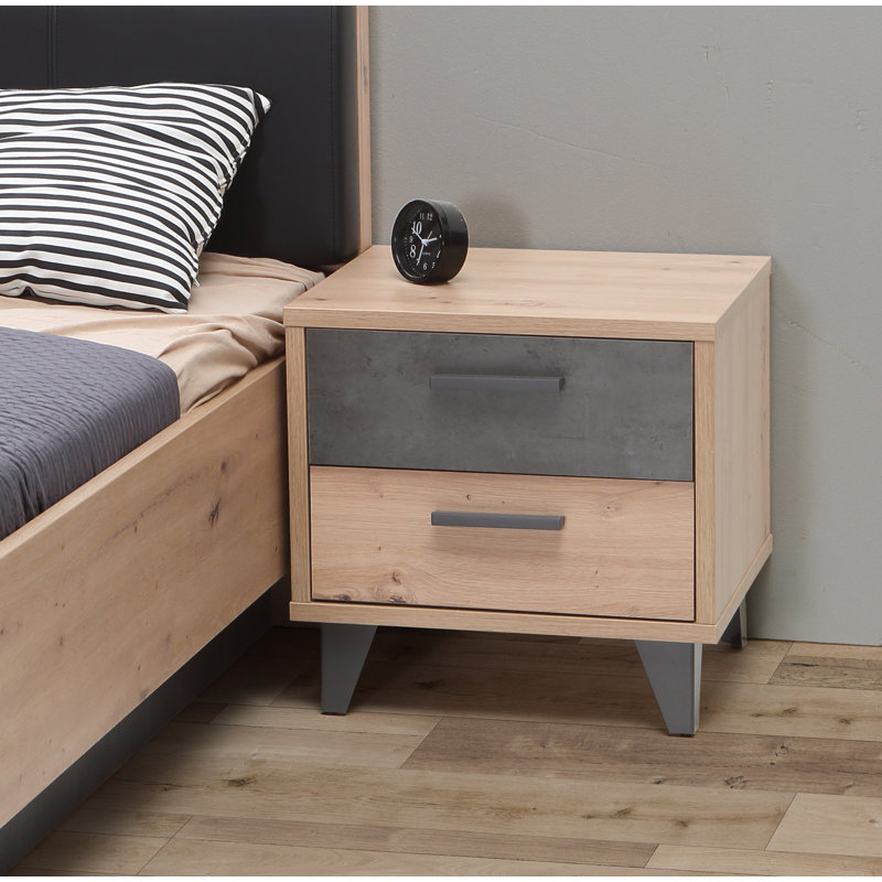Oquinn 49.8cm W Engineered Wood Bedside Table