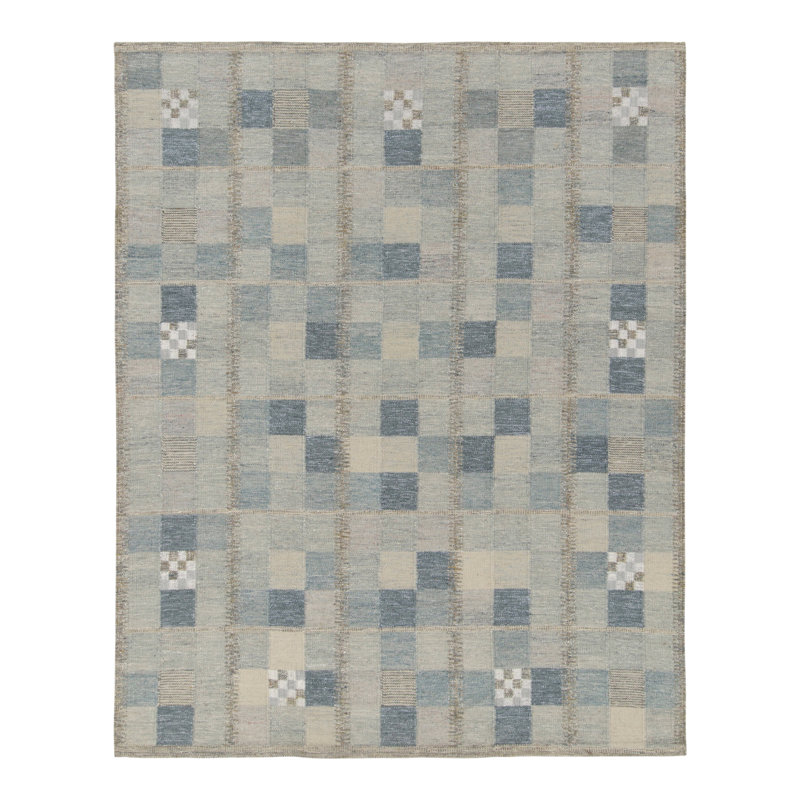 Wool Geometric Area Rug, Rectangle 8' x 10'