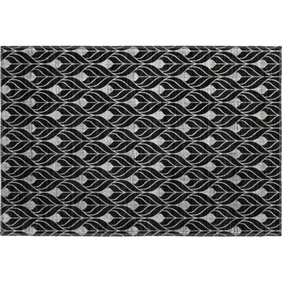 Premium Machine Washable Prisco Black Rug