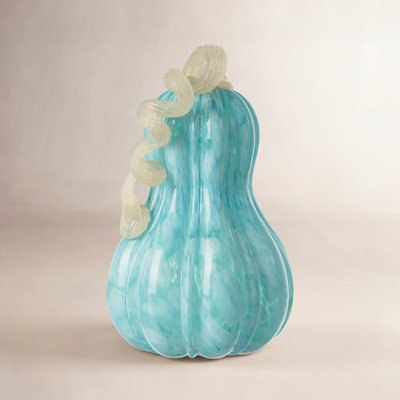 8.5"H Fall Glass Gourd