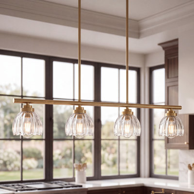 Pendant Light With Petal-shaped Glass