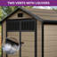 6x4.4 Ft Resin Storage Shed With Fence-style And Side Windows-115443753