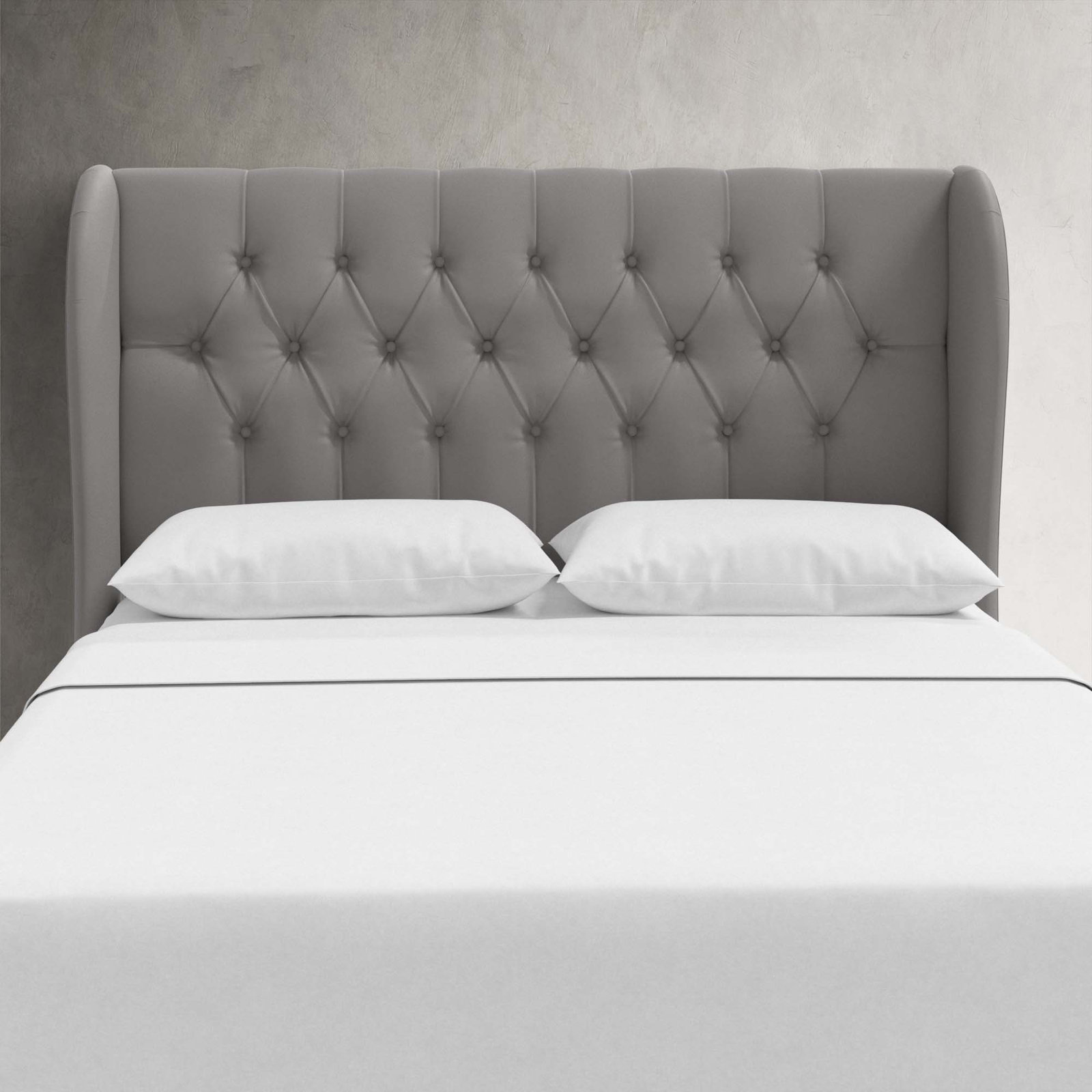 Tomey Pine Headboard, King, Classic Otter Performance Velvet