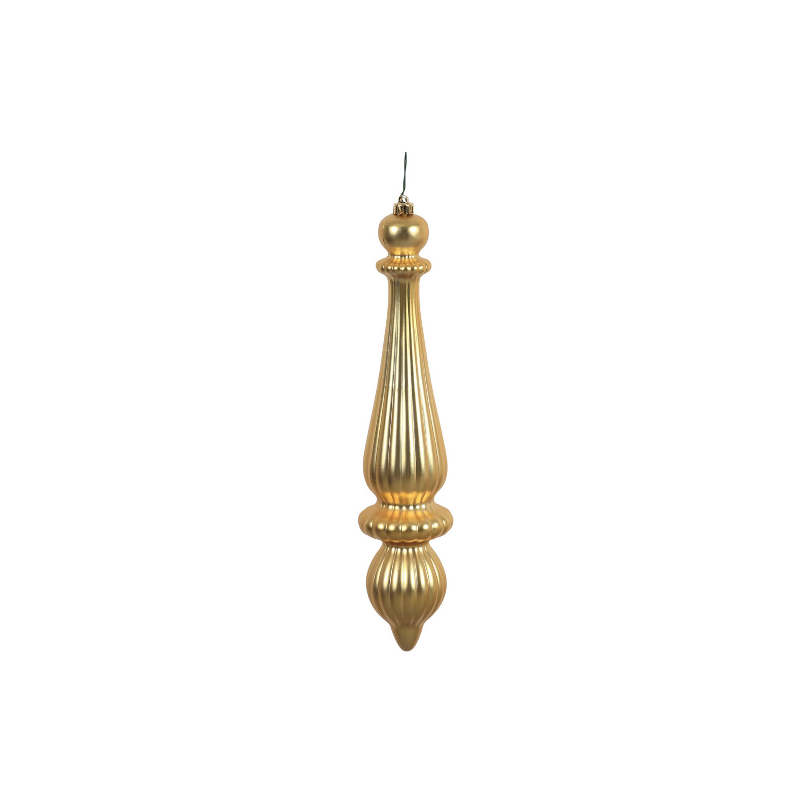 14" Finial Drop Christmas Ornament UV, Gold