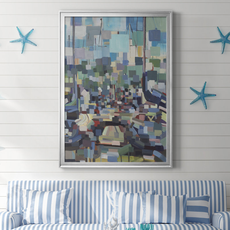 Toile encadrée de qualité supérieure - Prêt à accrocher, H 30,5 po x l 42,5 po x P 1,5 po, Toile avec cadre argenté