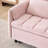 52 "pink modern velvet sofa, sofa pull-out bed, small love seat casual sofa with back, pillow, pockets, living room furniture, 3 in 1 convertible sleep sofa bed.-1903286129