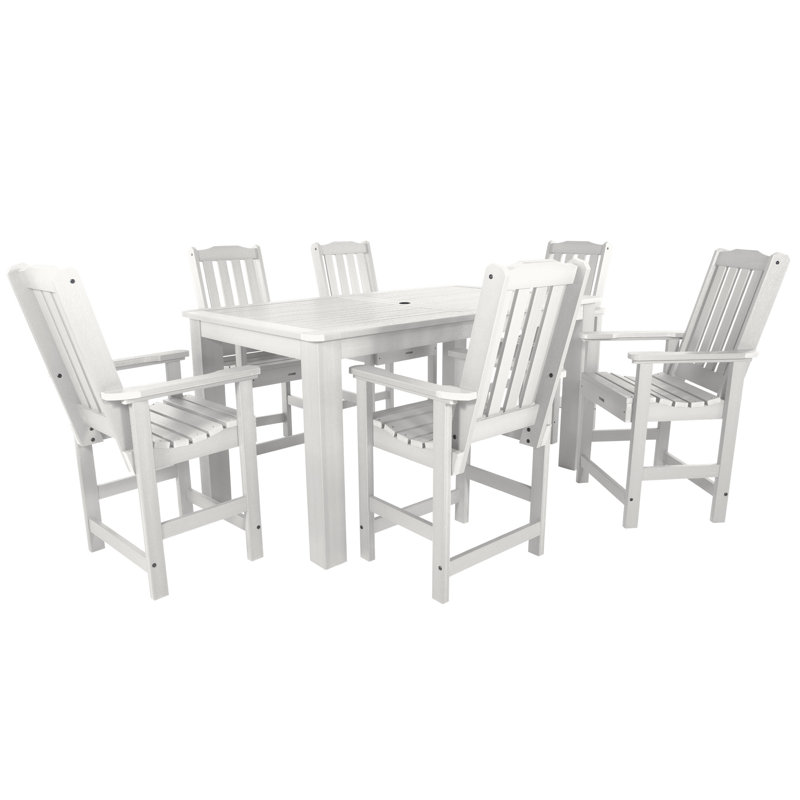 Ensemble repas pour 6 personnes Kile, Blanc, L 72 po x l 42 po x H 36 po