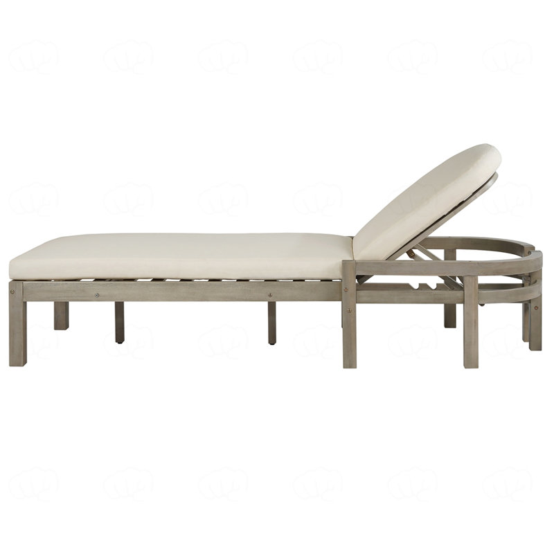 Méridienne d'extérieur pour piscine, cour arrière, Gris