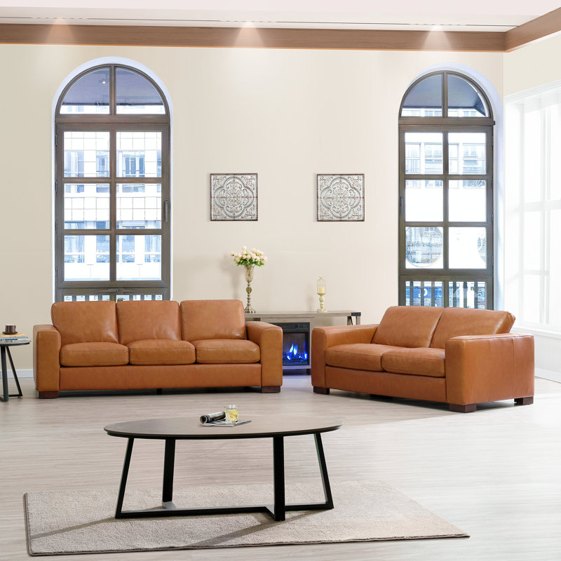 Genuine Leather Sofa Set for Living Room