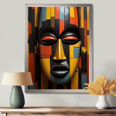 Bonneval, masque tribal africain Kente II - art mural tribal africain