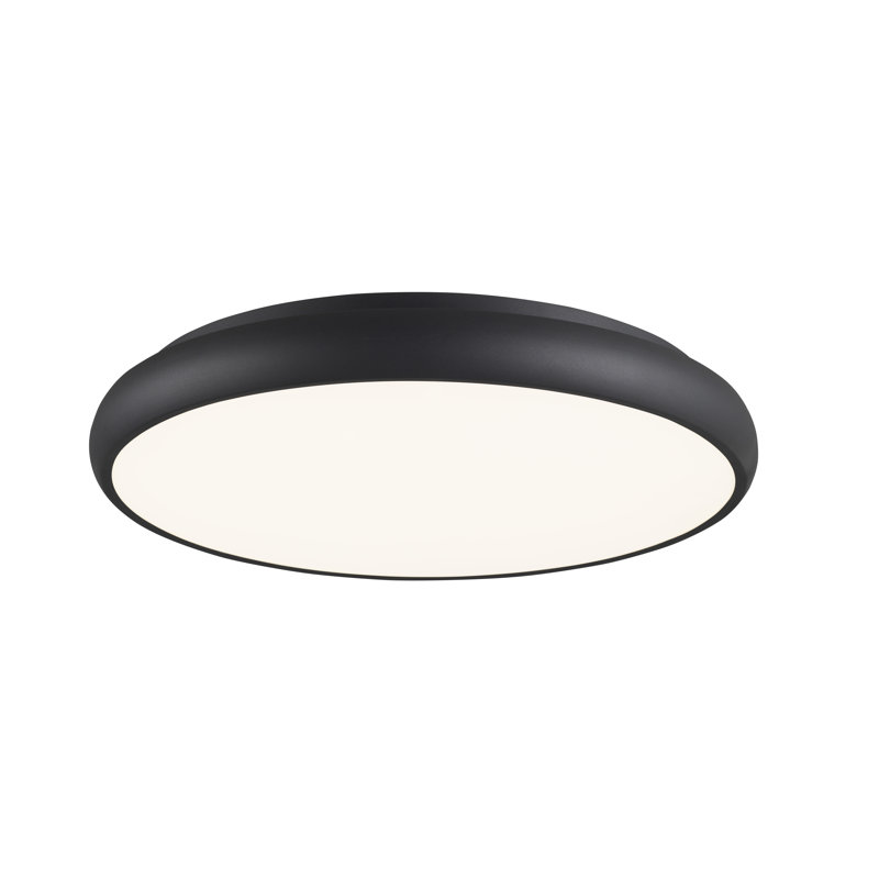 Acrylic LED Flush Mount, 9cm H x 51cm Wx 51cm D, Black