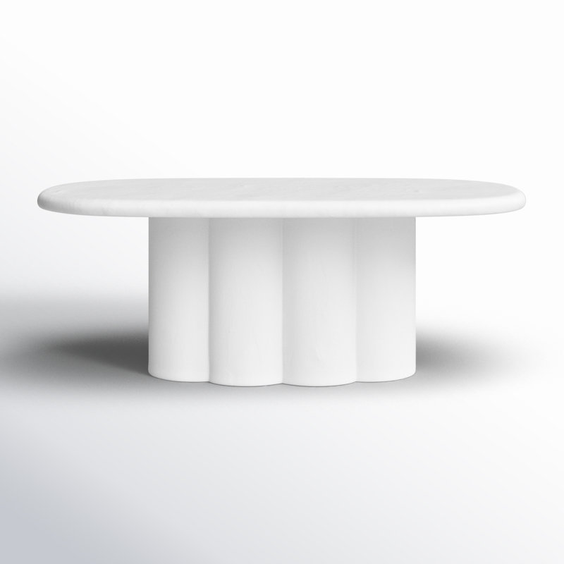 Geof 80'' Oval Dining Table, White