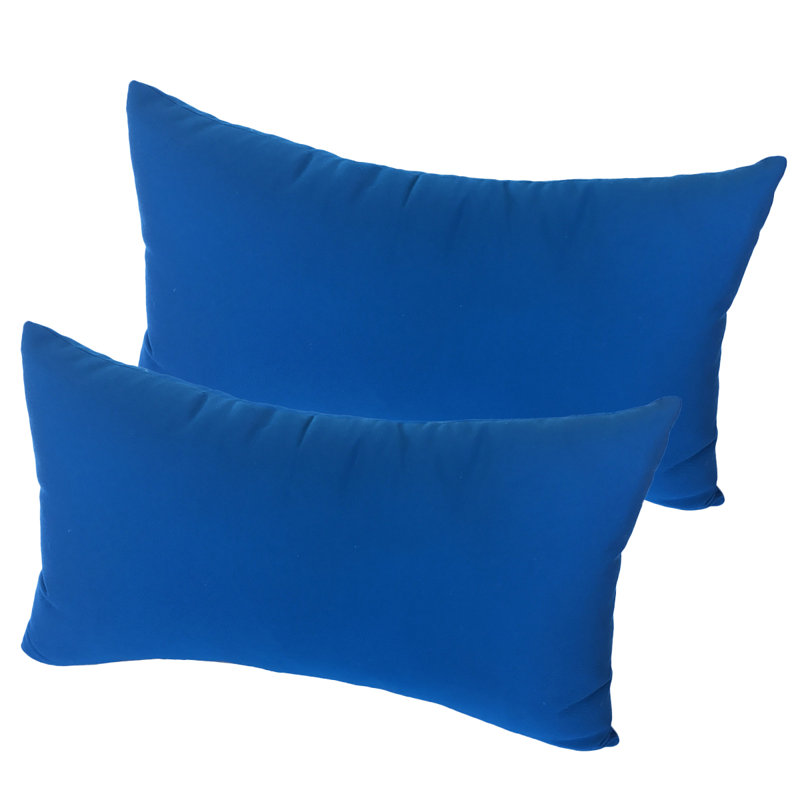 Housse de coussin rectangulaire d’extérieur/insert bhavisha, Bleu Pacifique