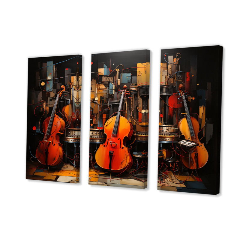 Sunlit Symphony III sur toile, reproduction de 3 pièces, H 32 po x l 48 po x P 1 po