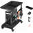 Adjustable Height Computer Tower Cart With Lockable Casters, Mobile PC Stand With Pegboard Storage For Office And Home Use