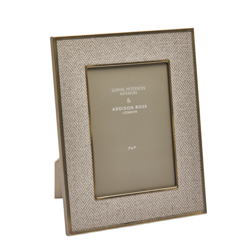 5x7 Frame Herringbone, Oatmeal