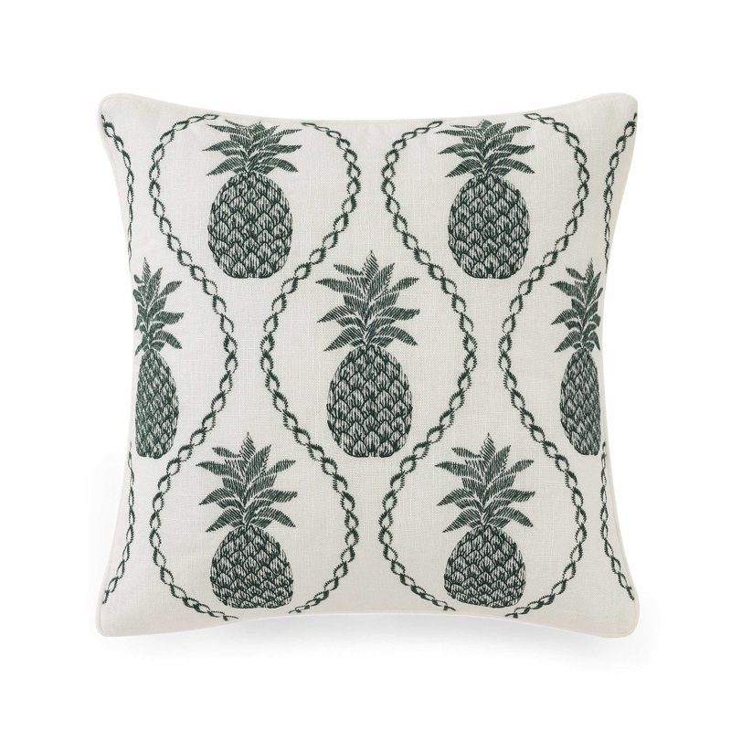 Tommy Bahama Golden Pineapple Green Throw Pillow