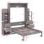 Lit escamotable mural polyvalent avec tablettes, tiroirs et éclairage DEL-114459835-114459836