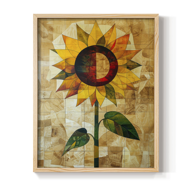 Reproduction encadrée FLORAL Series CDLxx III - bois massif, H 21 po x l 17 po