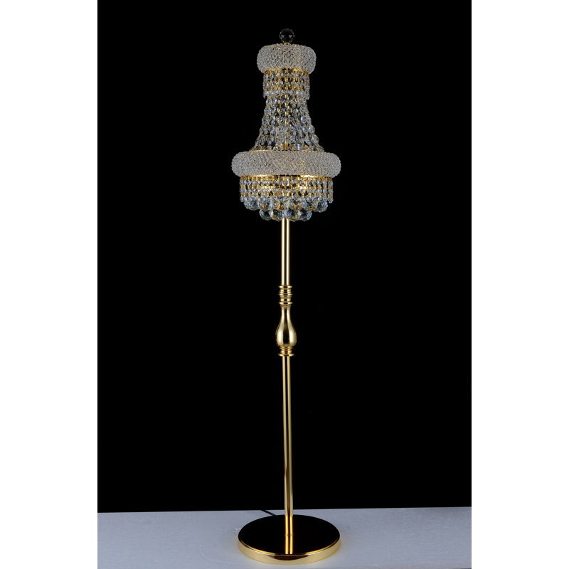 Lampe sur pied 58 po crystal Mckie, Or
