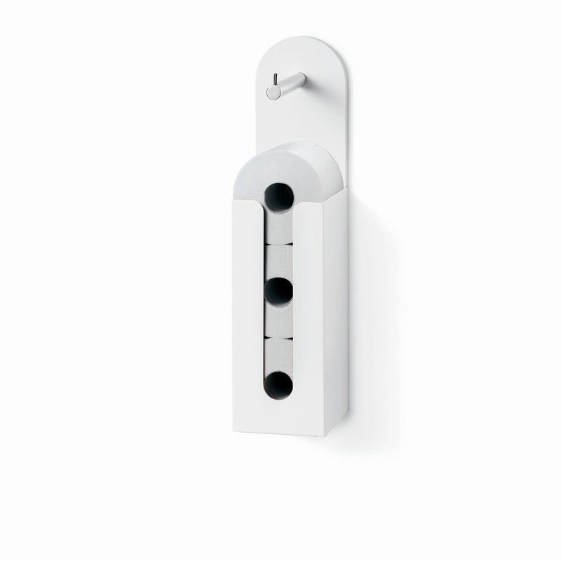 Inmucia Wall Mount Toilet Paper Holder, White