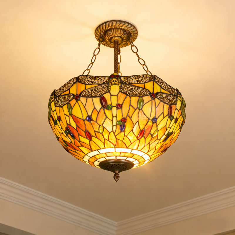 Glass Semi Flush Mount