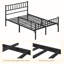 Minimalist Metal Bed Frame with Slatted Headboard-1907753398-1926513659