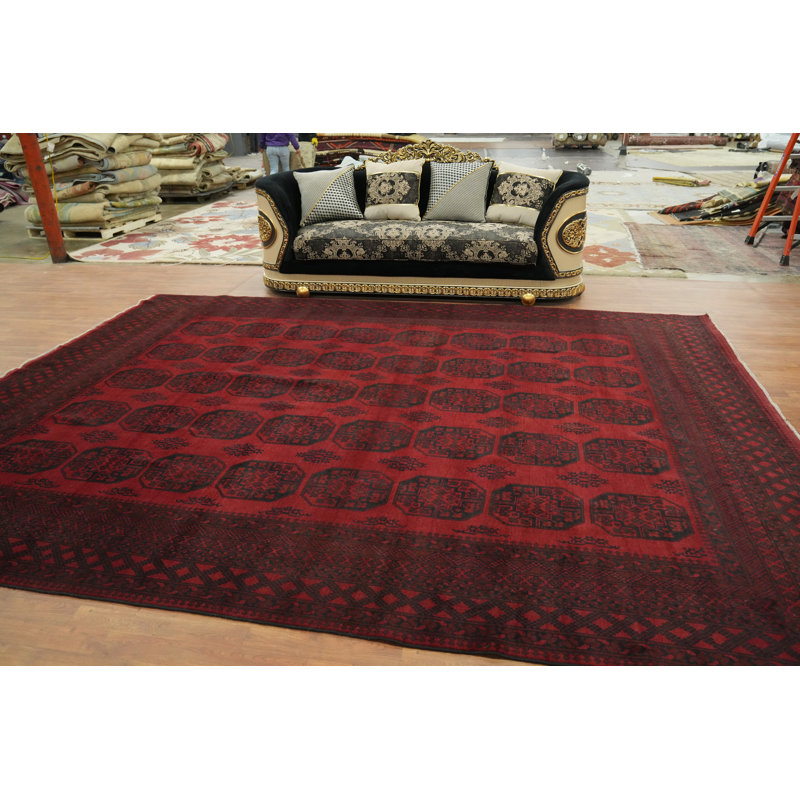 Grand tapis tribal oriental afghan 10 x 14