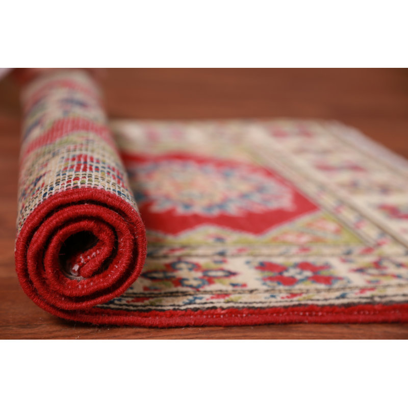 Tapis décoratif rouge Kazak 2 x 3