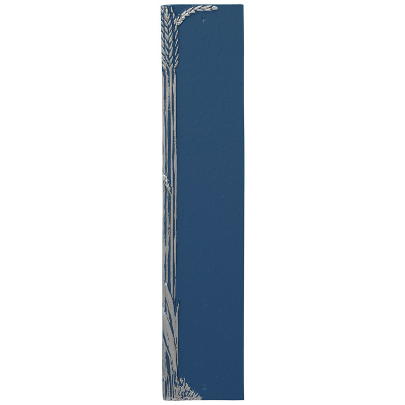 Plaque d'adresse colonne de blé, Oui, Bleu de mer / Argent