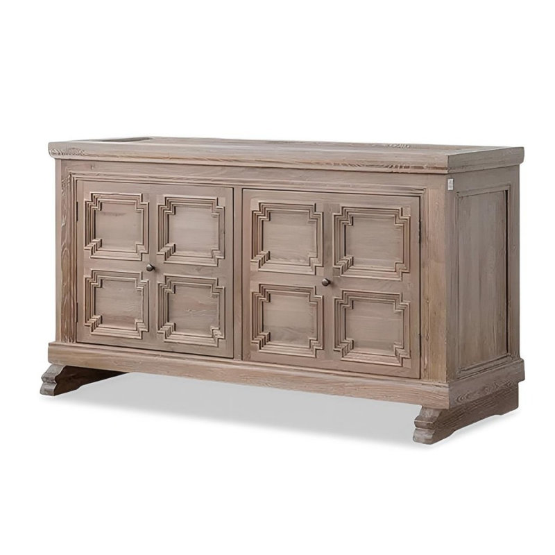 Meuble télé Modern Burlywood, Burlywood, H 31,50 po x L 57,09 po x l 17,72 po