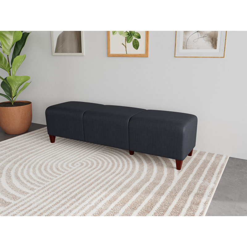 Banc de réception 3 places Siena, Acajou, Noir Patriot Plus - nettoyez le vinyle avec un lin
