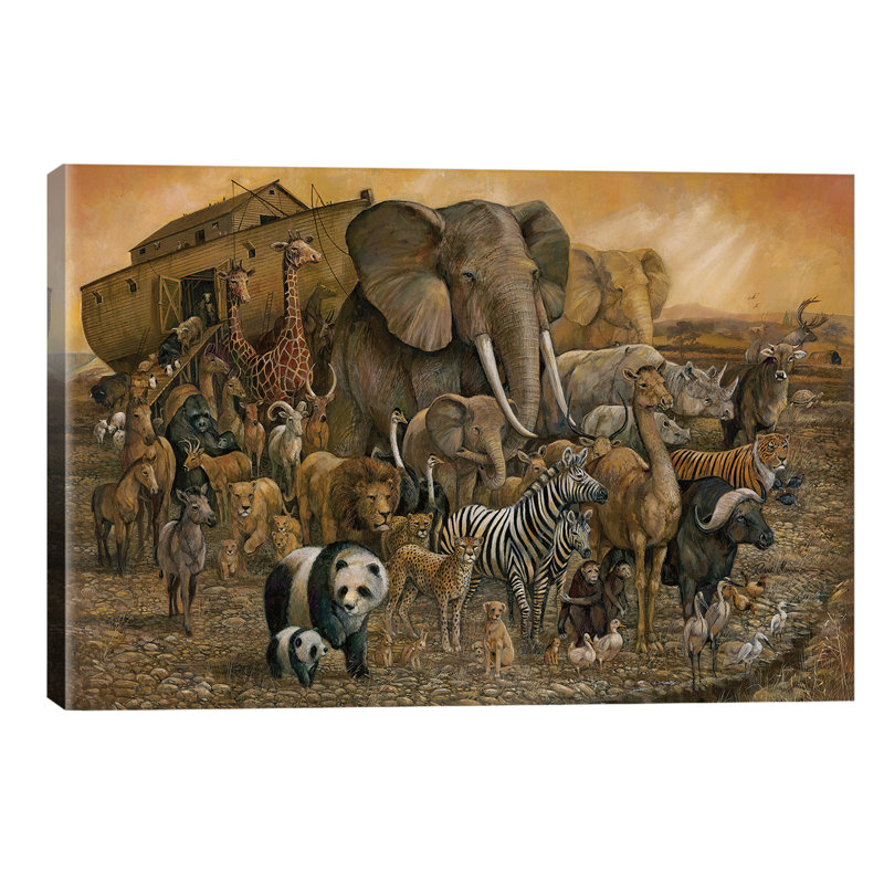 Noah's Ark by Ruane Manning - Painting on Canvas, 101.6 cm H x 66.04 cm W x 1.91 cm D