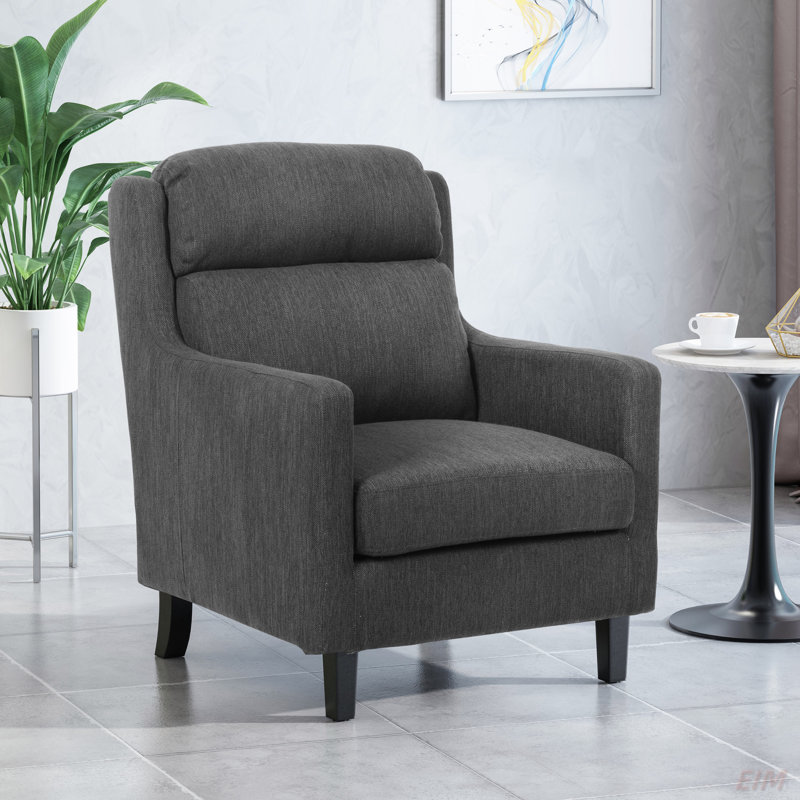 CHAISE CLUB, Tissu gris anthracite