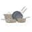 Calphalon Premier Ceramic Nonstick 8-Piece Cookware Set, Mushroom Grey