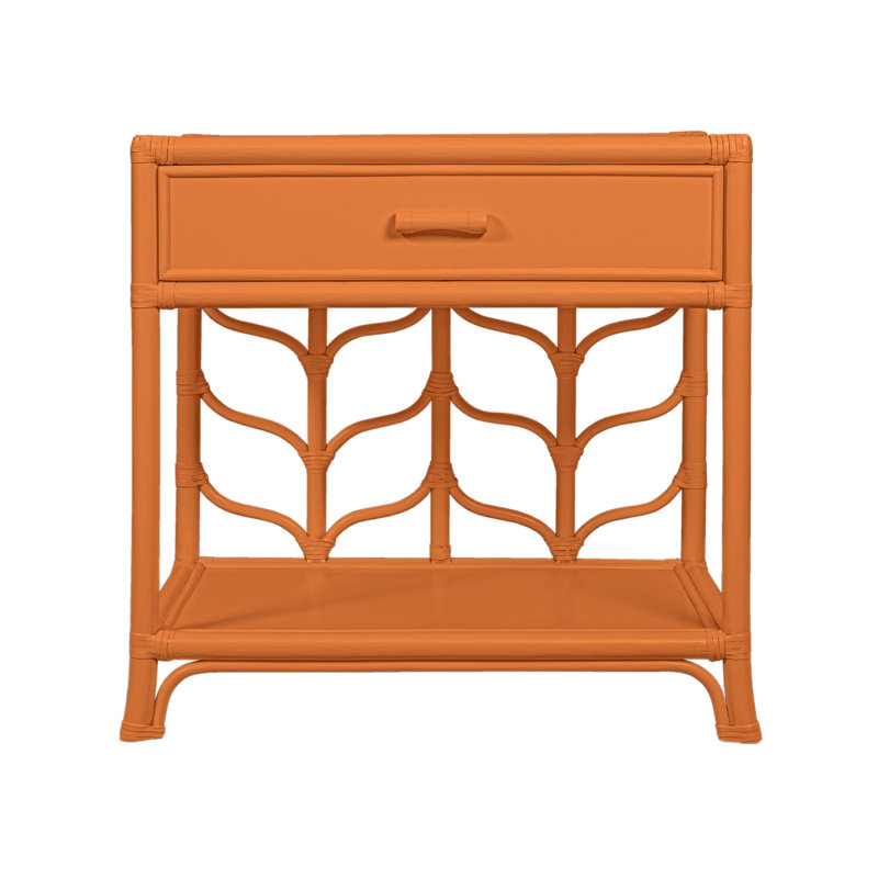 Ivy 1 - Drawer Nightstand, Citrus Orange
