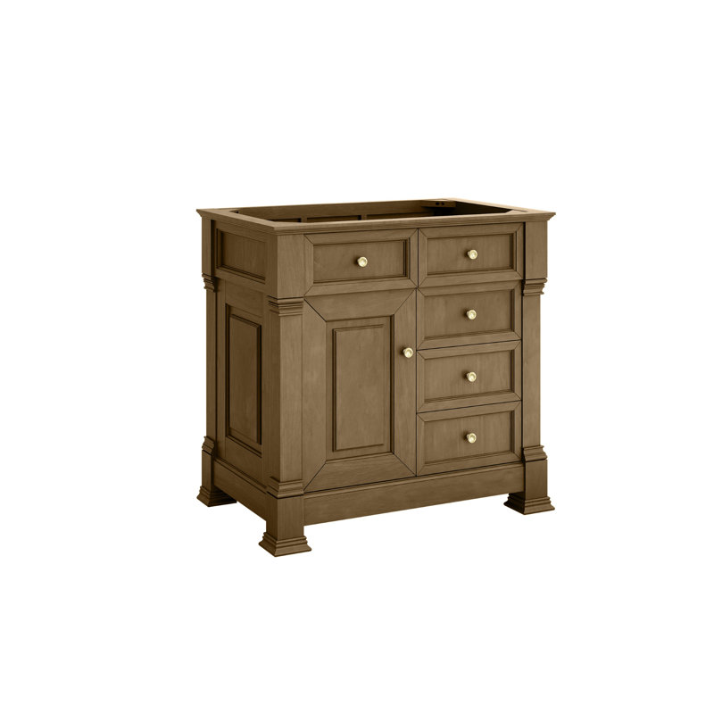Brookfield 35.75'' W Single Bathroom Vanity Base, Honey Oak