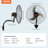 VEVOR Wall Mount Fan, Oscillating, 3-speed High Velocity Max. 4000 CFM