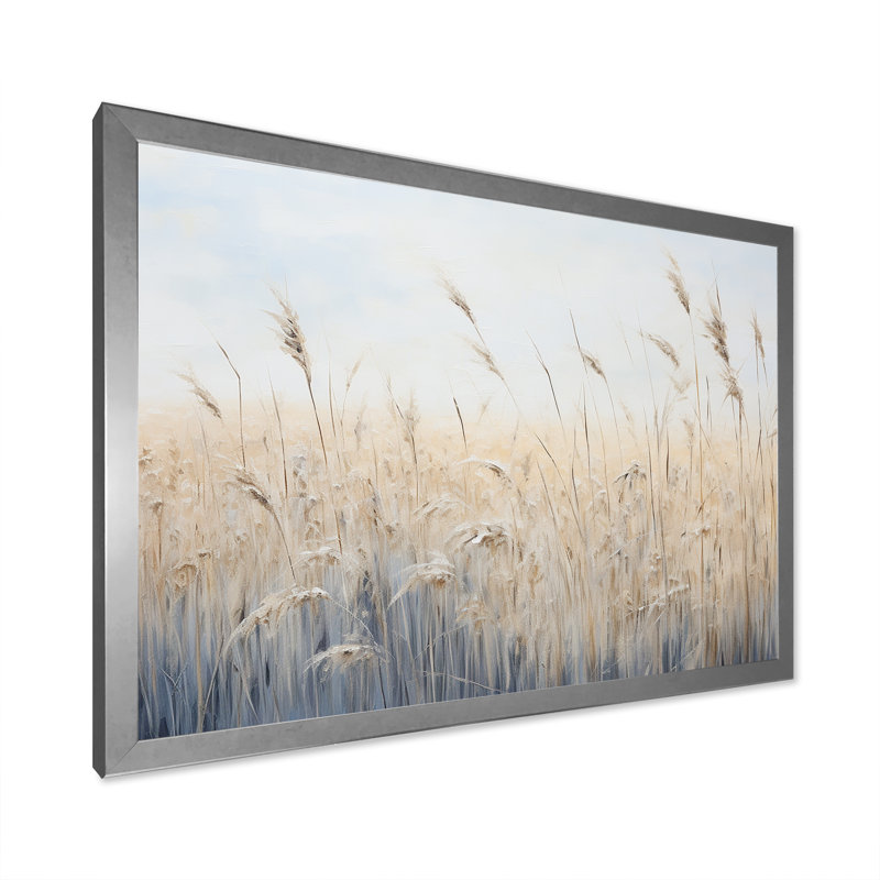Prairies majestueuses prairies VII, Cadre simple argenté, H 16 po x l 32 po x P 1 po