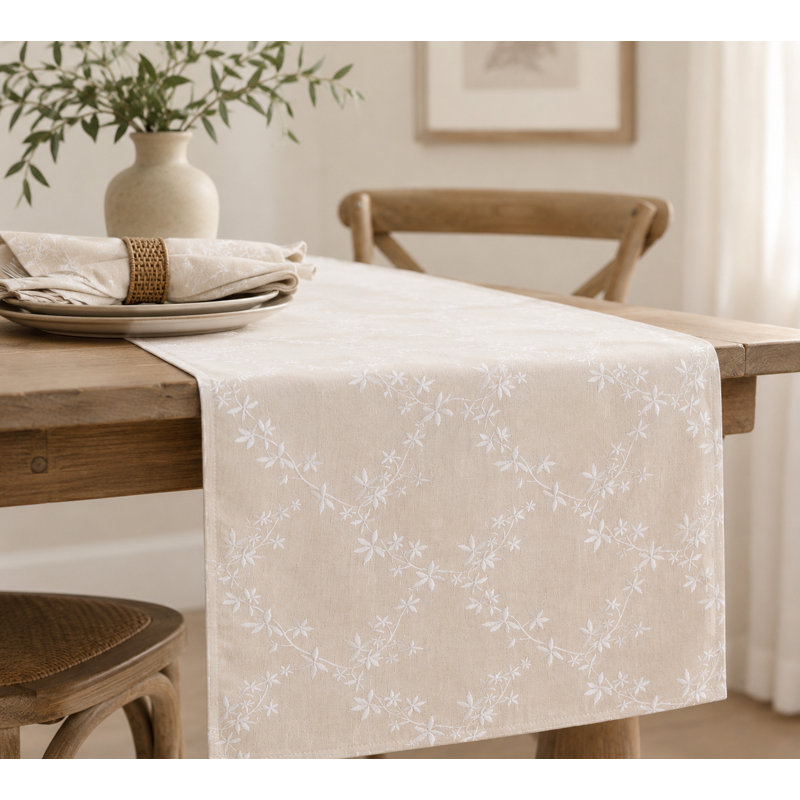 Giard Floria Table Runner, Beige