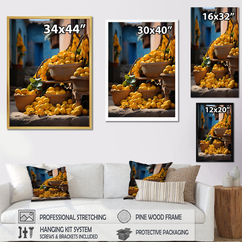 «Cuba Citrus Harmony I», reproduction sur toile, Toile tendue, H 20 po x l 12 po x P 1 po