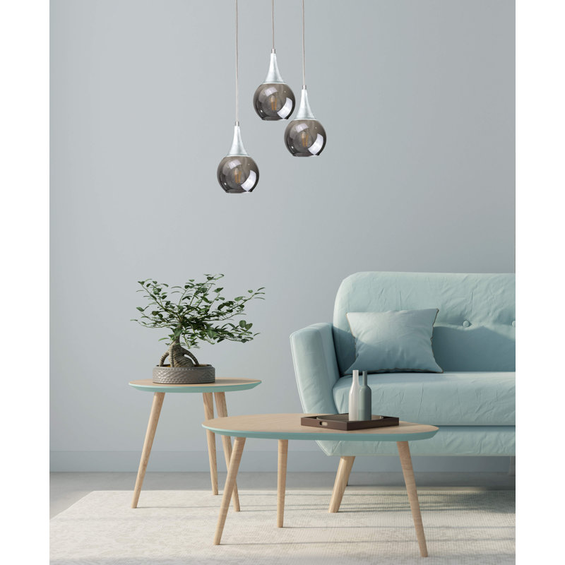Creason 3 - Light Cluster Pendant, Grey, Silver