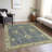 Machine Washable Indoor/Outdoor Xhevrie Blue Rug-580739151