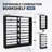 Tall Metal Book Shelf With Adjustable Shelves, 5 Tier Bookshelf With Anti-Tipping Kits, White Bookshleves And Bookcases, Heavy Duty Library Book Case, Expandable Combination Shelves,"-14690391