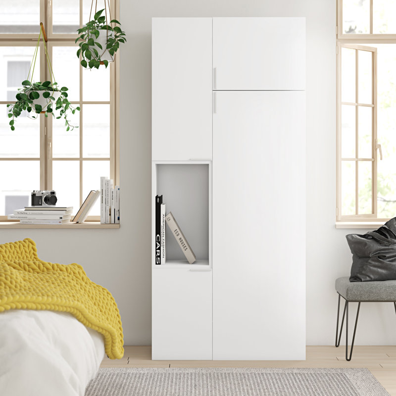 Reba 4 Door Wardrobe, White