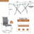 5-Piece Modern Glass Top Dining Set with 4 Upholstered Cantilever Chairs-1702072021