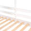 Lit superposé simple blanc avec aire de jeu - dessus en bois et base sécuritaire-523540212